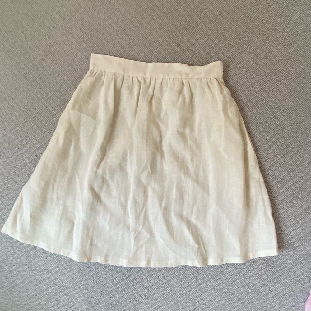 Linen Handmade Studio Ivory skirt